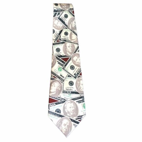 Danggi Man Money Tie White Green - Picture 2 of 6